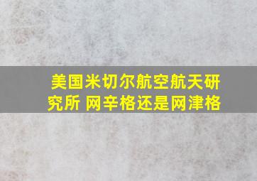 美国米切尔航空航天研究所 网辛格还是网津格